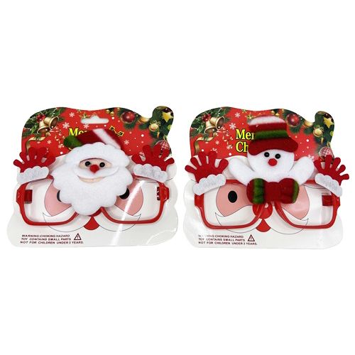 Очки новогодние "Санта, Снеговик" (микс)  фото 1