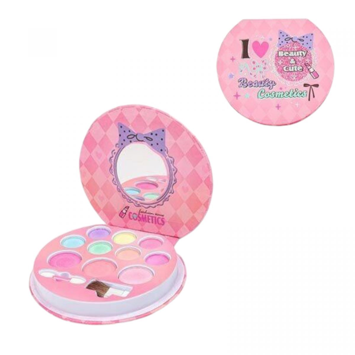 Уцінка.  Косметика румяна, тіні, аплікатори, в пакеті   Основа відійшла від упаковки  фото 1