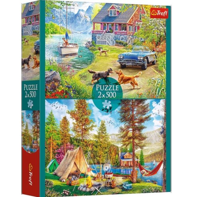 Пазли 2в1, 500 ел "Літній відпочинок"  фото 1