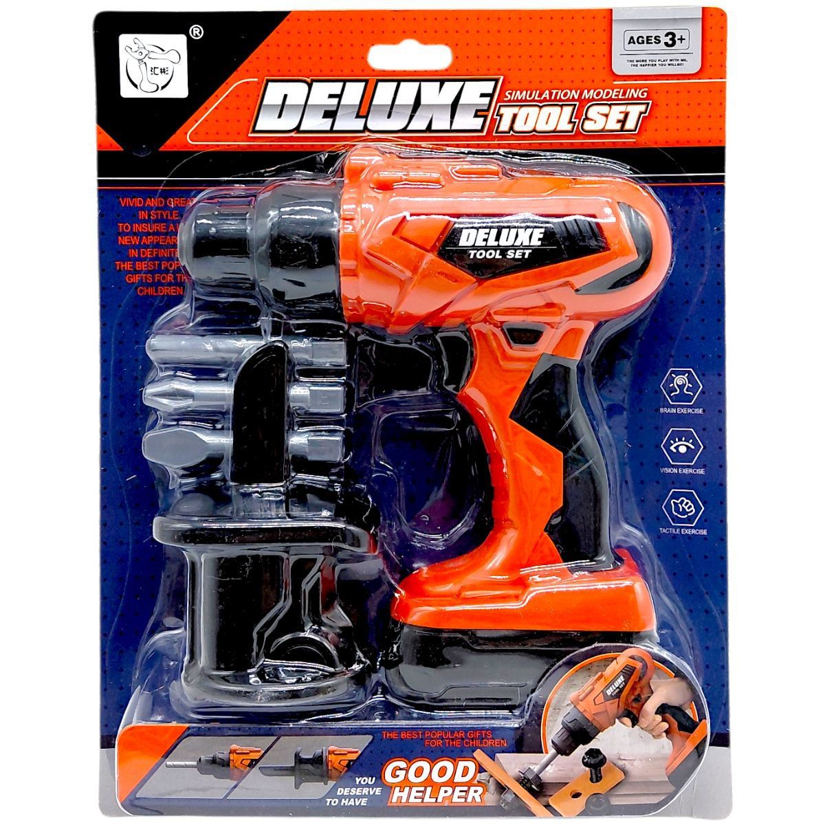 Шуруповерт с набором, на блистере р. 28x22x5,5 см  фото 1