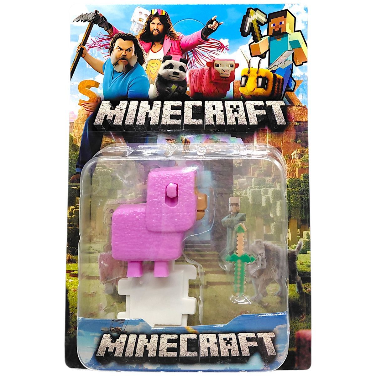 Іграшка-герой "Майнкрафт/Minecraft Movie" (Рожева вівця)  фото 1