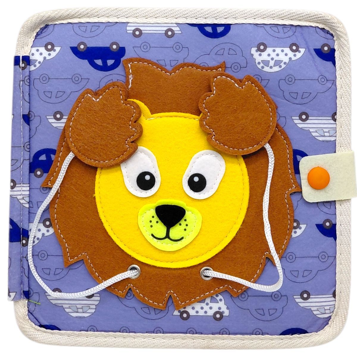 Мʼяка книжка-бізіборд (фетр, пальчикові ігри, сортер, елементи на липучках)  фото 1