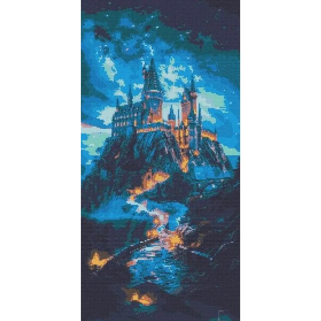 Алмазная мозаика Хогвартс 40х80 см  фото 1