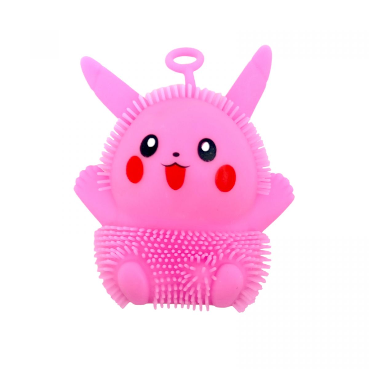 СВЕТЯЩИЙСЯ СИЛИКОНОВЫЙ АНИМЕ ПИКАЧУ 10 см.  (Розовый)  фото 1