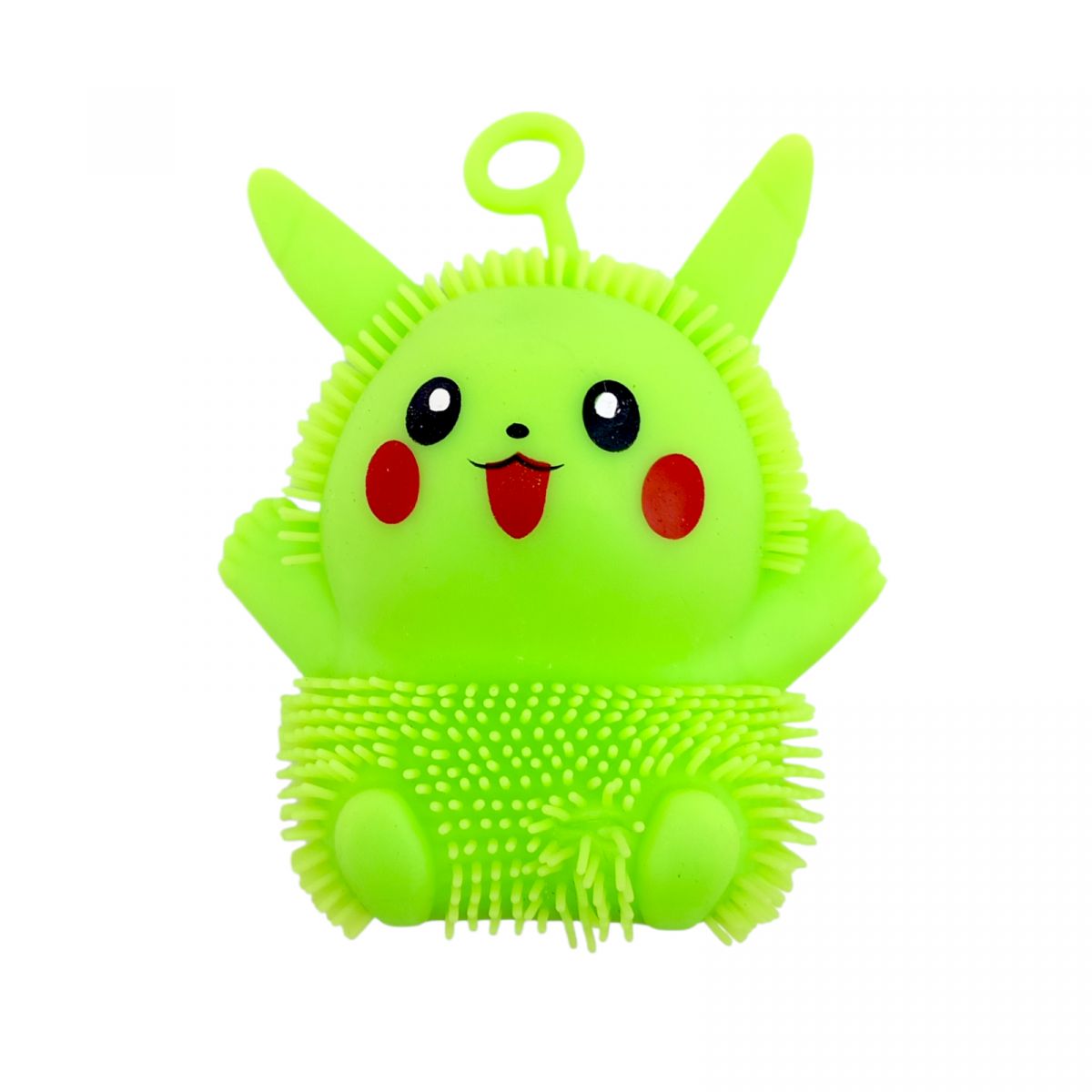 СВЕТЯЩИЙСЯ СИЛИКОНОВЫЙ АНИМЕ ПИКАЧУ 10 см.  (ЗЕЛЕНЫЙ)  фото 1