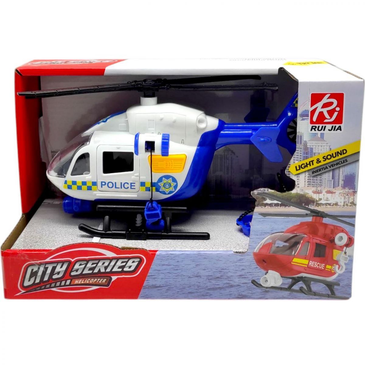 Уцінка.  Вертоліт інерційний, озвучений, зі світлом Немає гачка на лебідці  фото 1