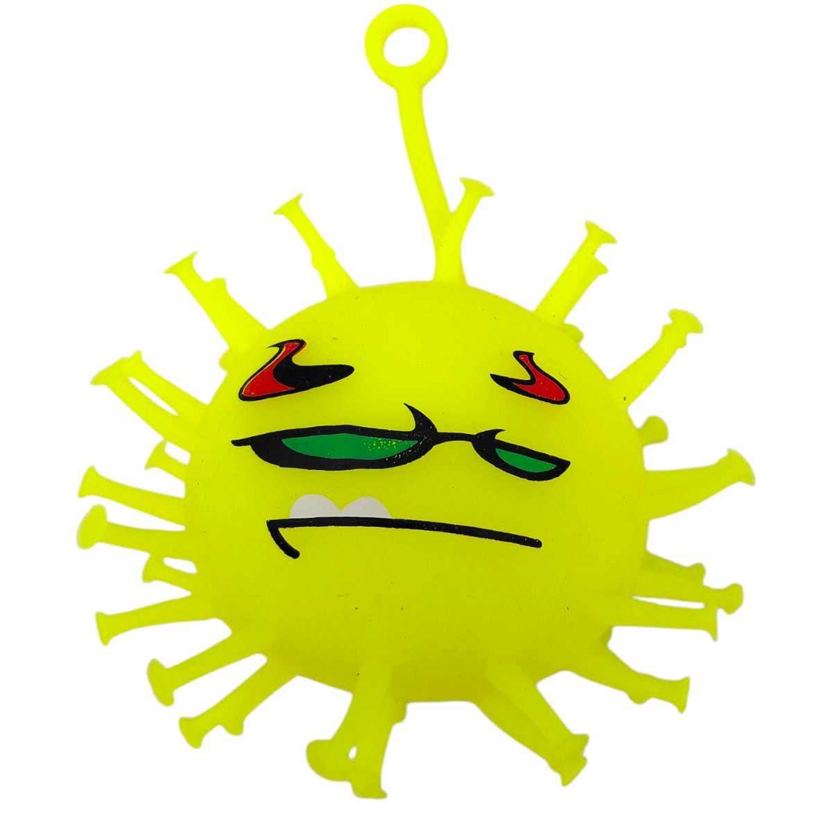 СЯЮЧИЙ ЇЖАЧОК КОРОНАВІРУС 9 СМ (ЖОВТИЙ)  фото 1