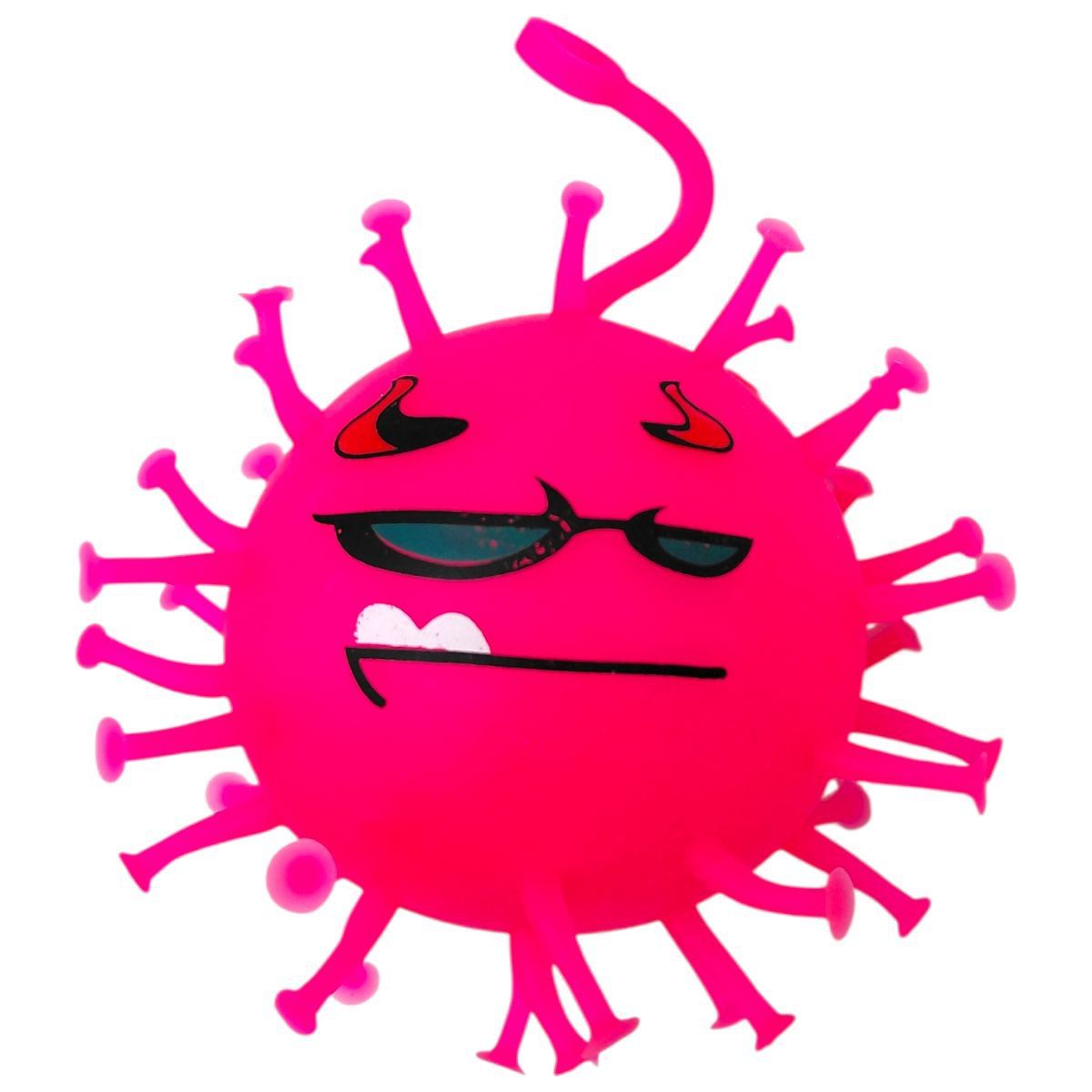 СЯЮЧИЙ ЇЖАЧОК КОРОНАВІРУС 9 СМ (РОЖЕВИЙ)  фото 1