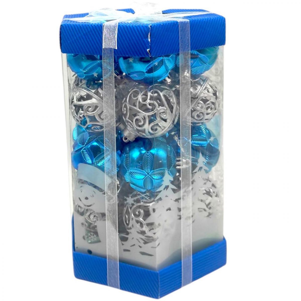 Уцінка.  Новорічні прикраси,  35 штук, кульки, подарунки, D = 5 см, в слюді  - Пошкоджена упаковка  фото 1