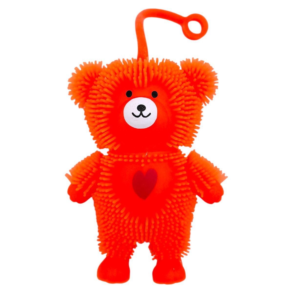 СИЛІКОНОВА СВІТЯШКА ВЕДМЕДИК 12 СМ.  (ПОМАРАНЧЕВИЙ)  фото 1