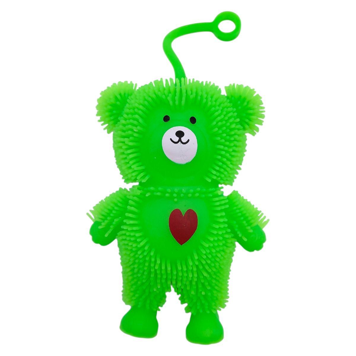 СИЛІКОНОВА СВІТЯШКА ВЕДМЕДИК 12 СМ.  (ЗЕЛЕНИЙ)  фото 1