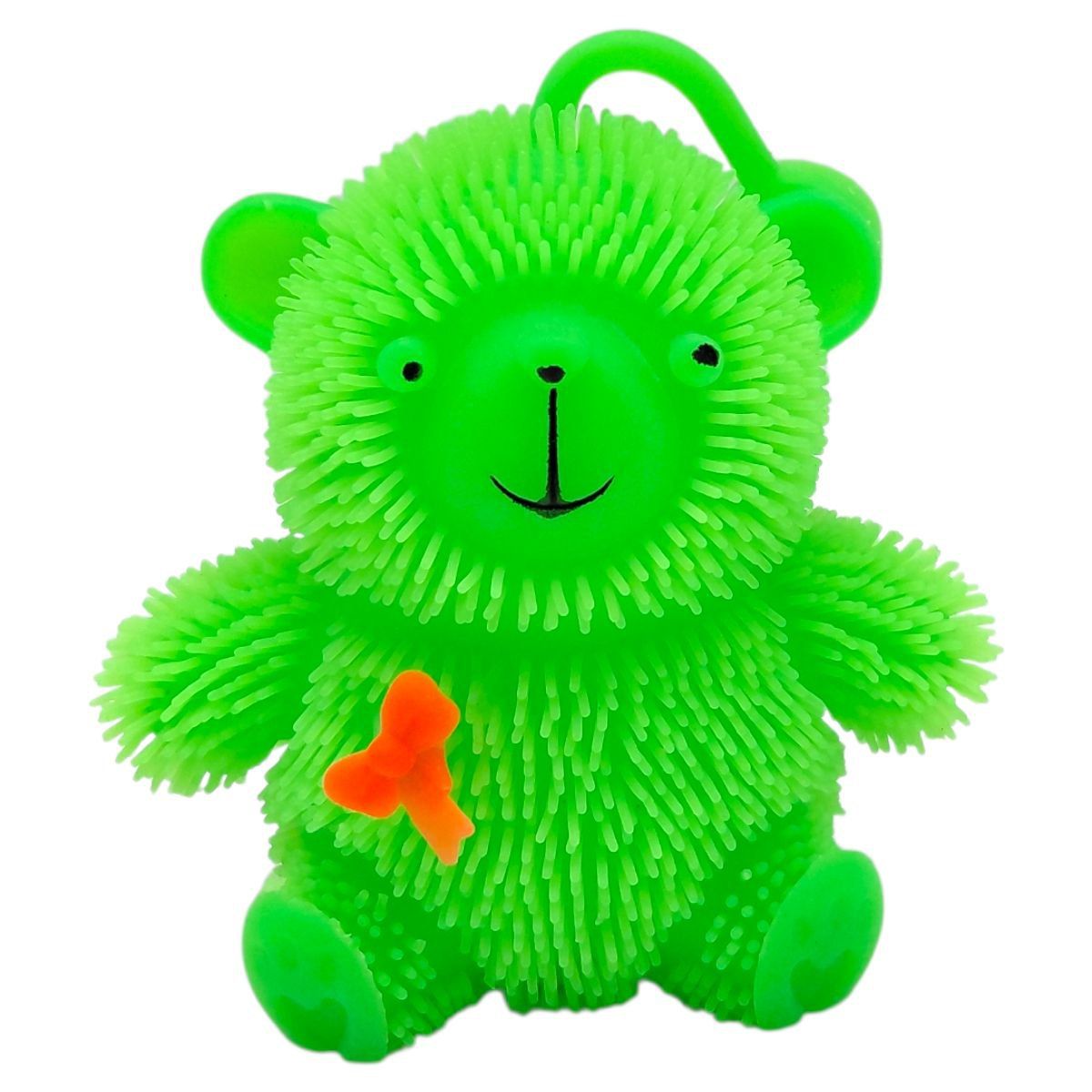 СИЛІКОНОВИЙ ВЕДМЕДИК, СВІТИТЬСЯ 9 см.  (ЗЕЛЕНИЙ)  фото 1