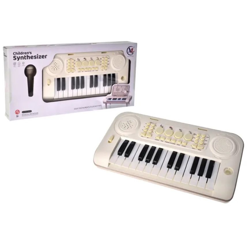 Піаніно на батарейках, з мікрофоном, (в коробці р. 40,7x20,5x5 см)  фото 1