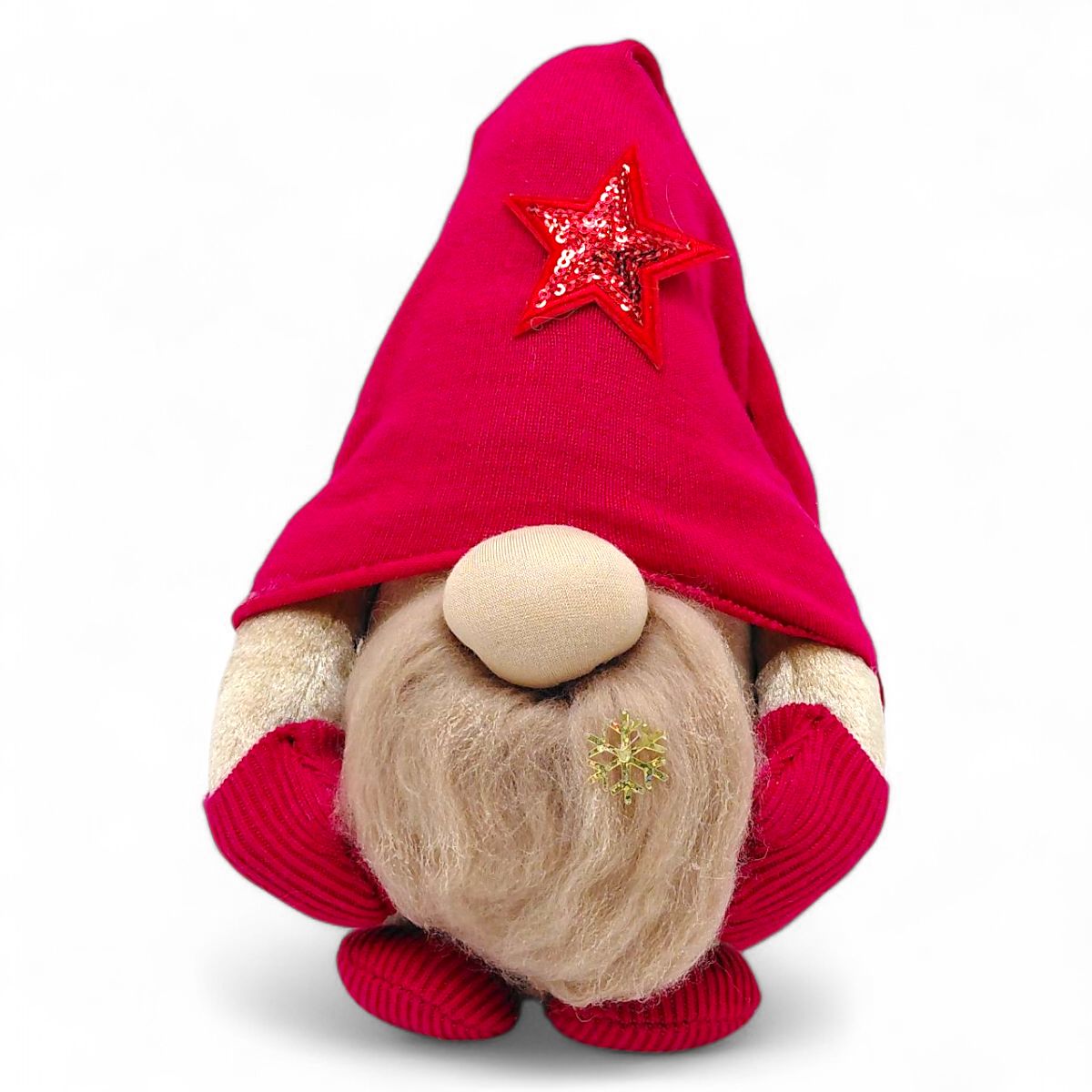 Мʼяка іграшка "Скандинавський гном" (Hand Made) висота 28 см, хлопчик (червоний) 25см  фото 1