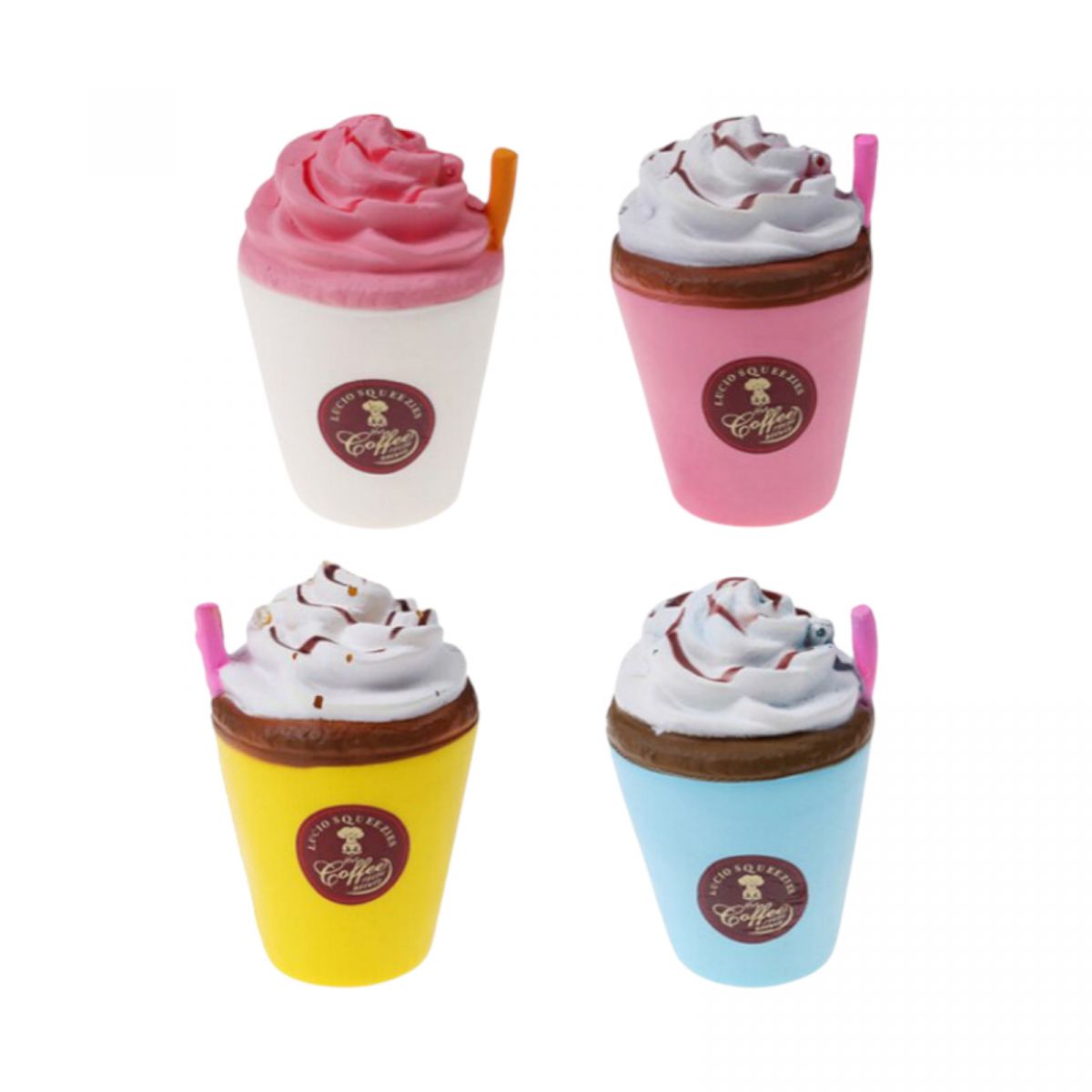 Антистресс-сквиш, высота 10 см, в сетке (микс видов)  фото 1