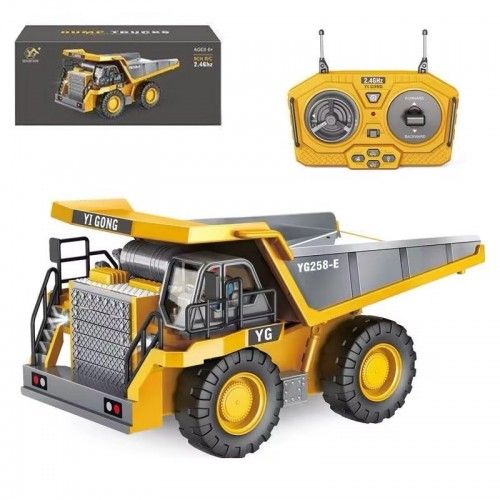 Спецтехніка на радіокеруванні"Самоскид", металопластик, перевертає кузов, звук, світло, акумулятор 3. 7 V, пульт 2. 4 GHz, в коробці  фото 1