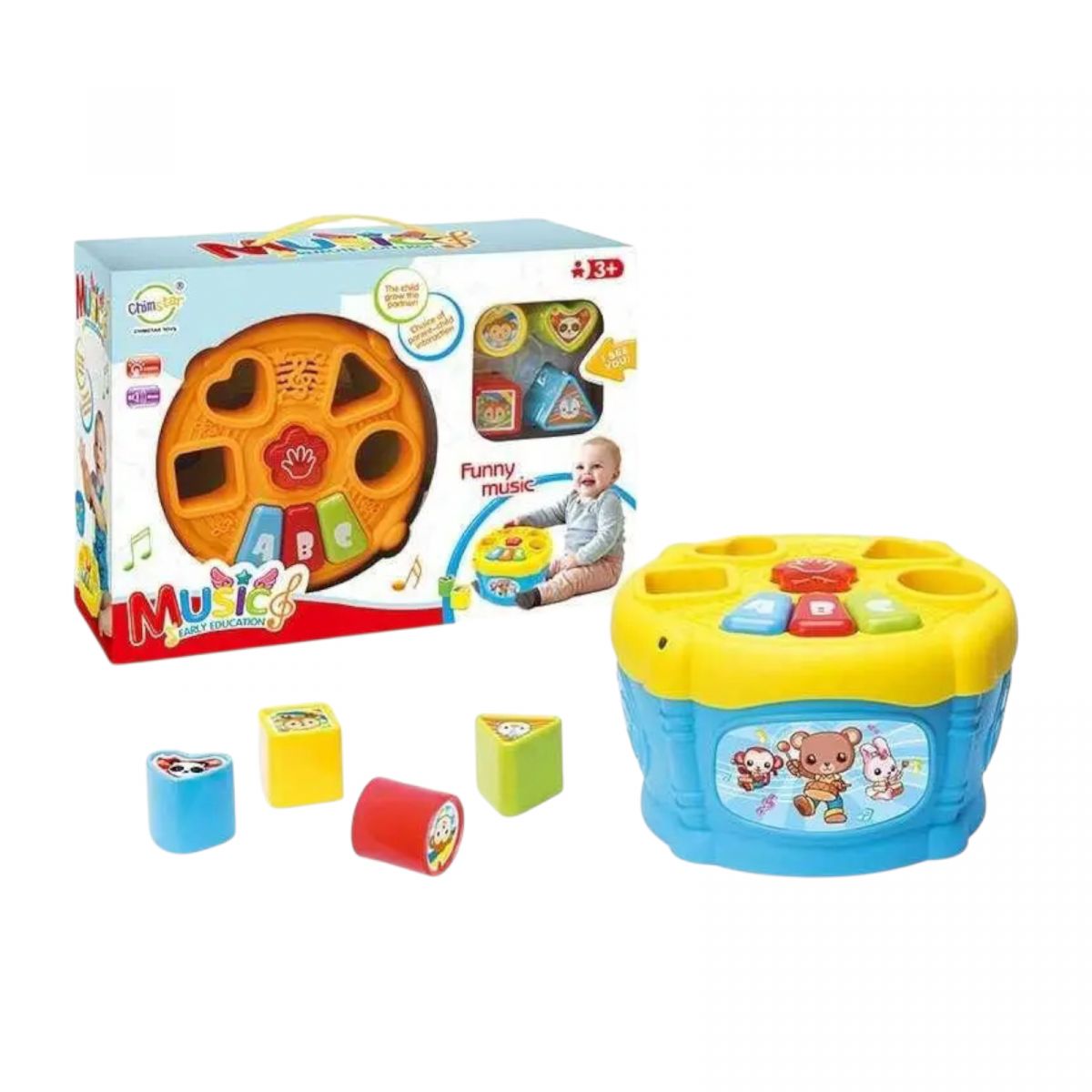 Логічна іграшка музична, світло в коробці  фото 1