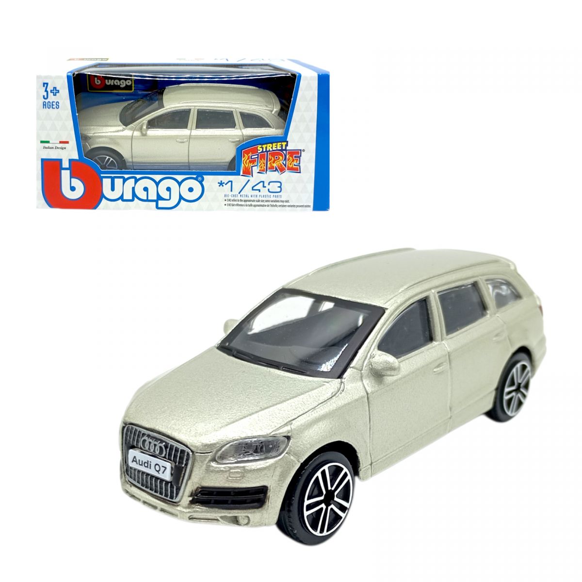 Машинка металева "Street Fire", AUDI Q7 БІЛЕ ЗОЛОТО  фото 1