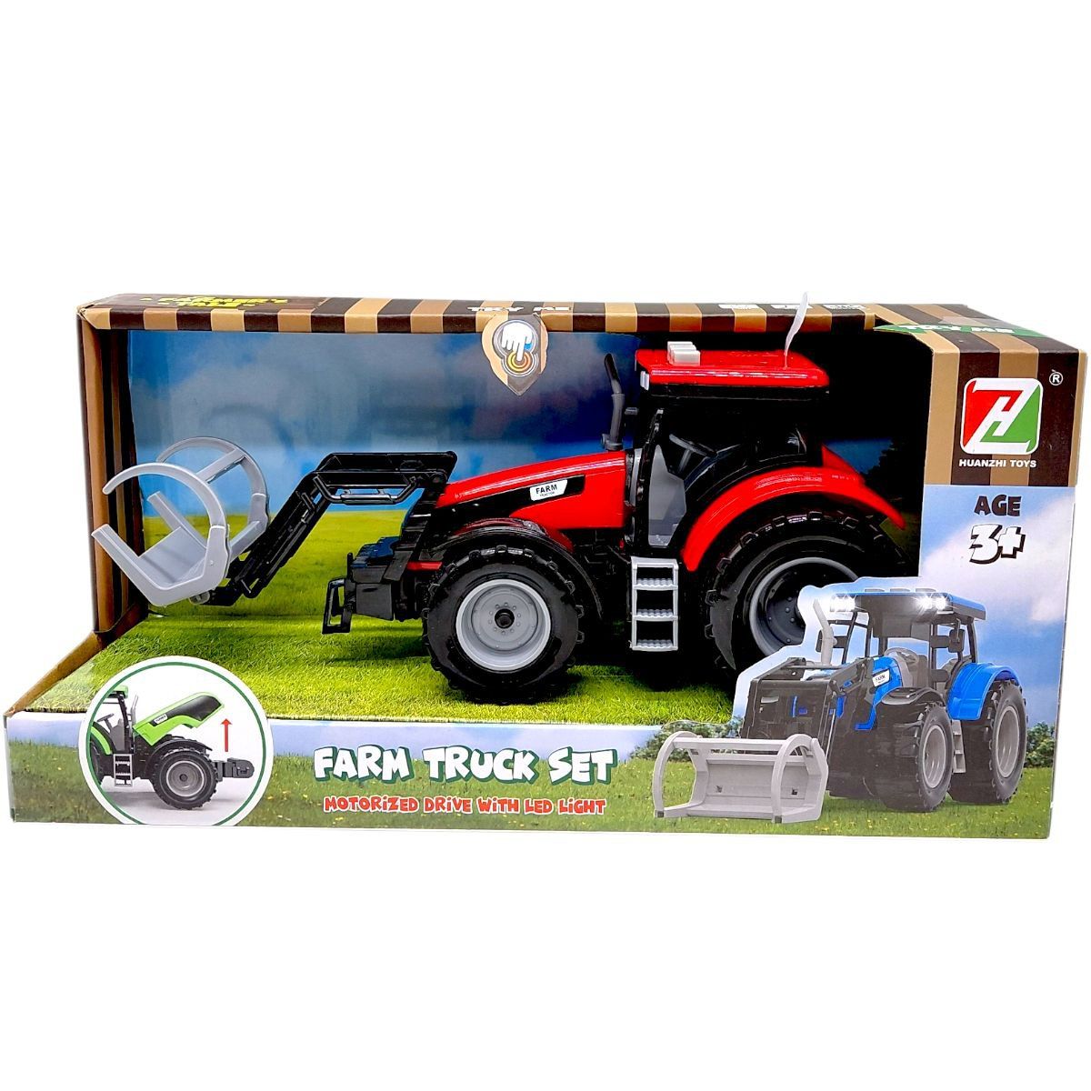 Машинка пластикова "Трактор" ЧЕРВОНИЙ  фото 1