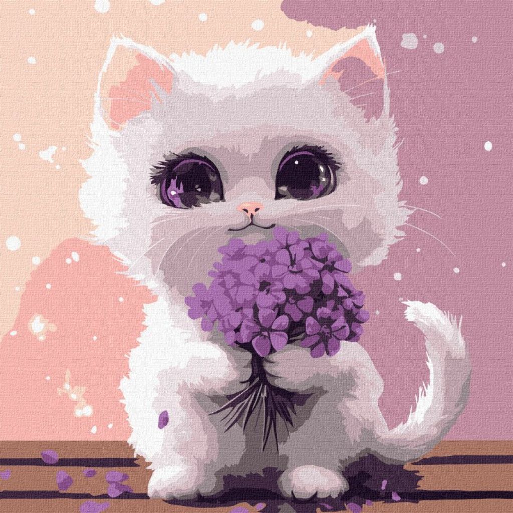 Картина по номерах для дітей "Сонячний мурчик" 30х30см  фото 1