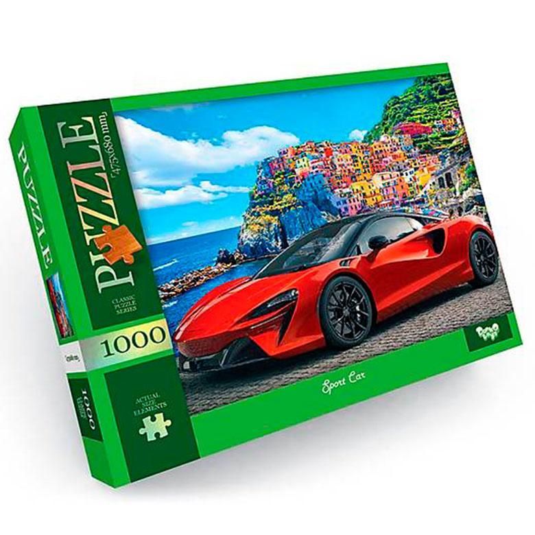 Уцінка.  Пазли "Спортивна машина", 1000 елем.  Пошкоджена упаковка  фото 1