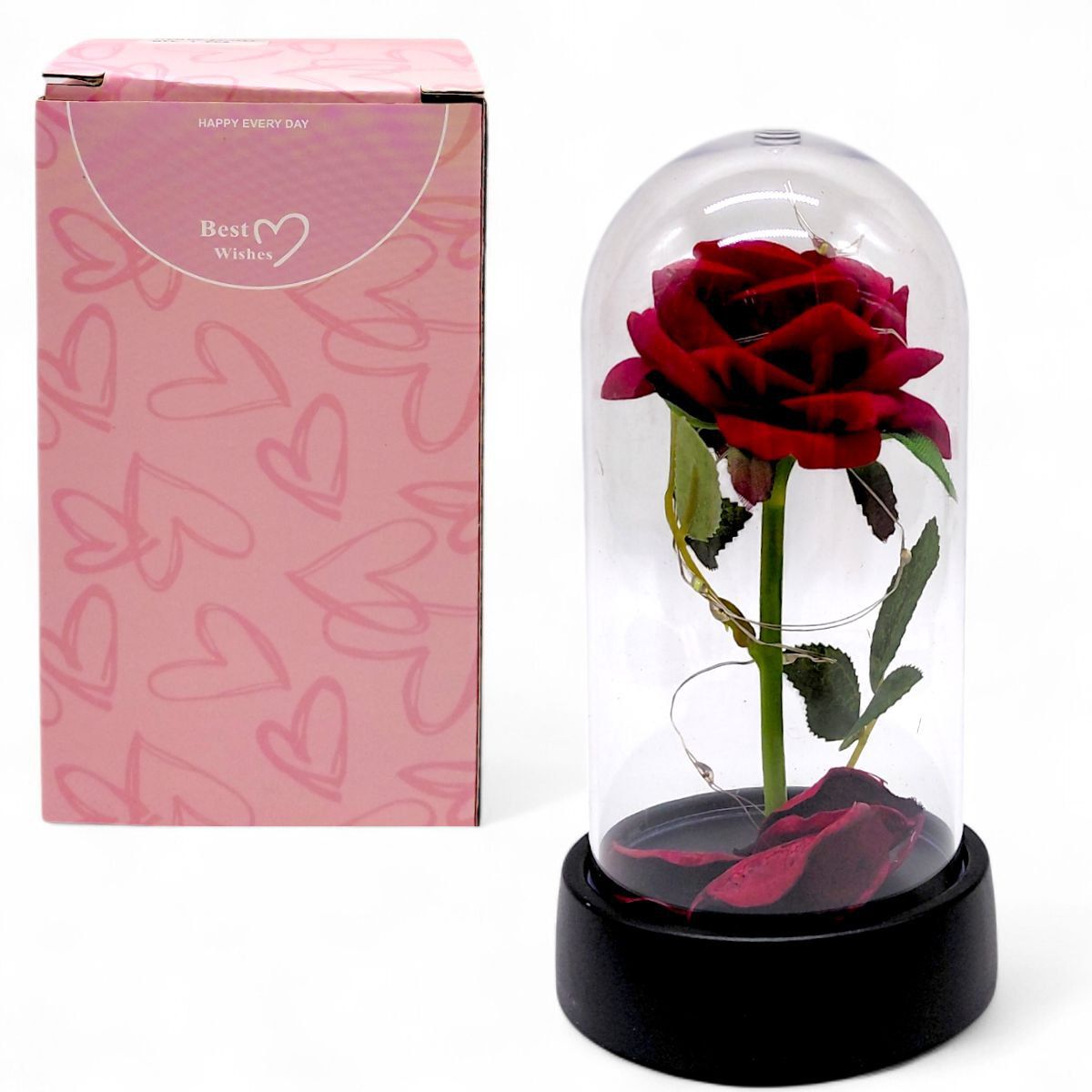 Іграшка-світяшка "Троянда в колбі" 15 см  фото 1