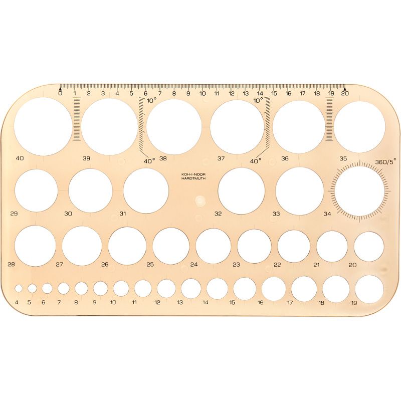 Шаблон діаметрів, димчастий  фото 1