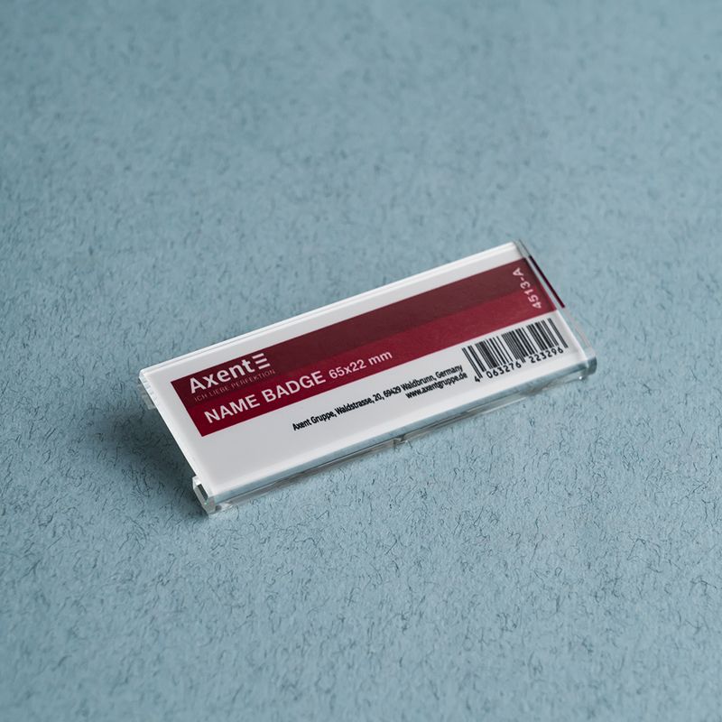 Бейдж акриловий на шпильці 4513 (65х22мм)  фото 1