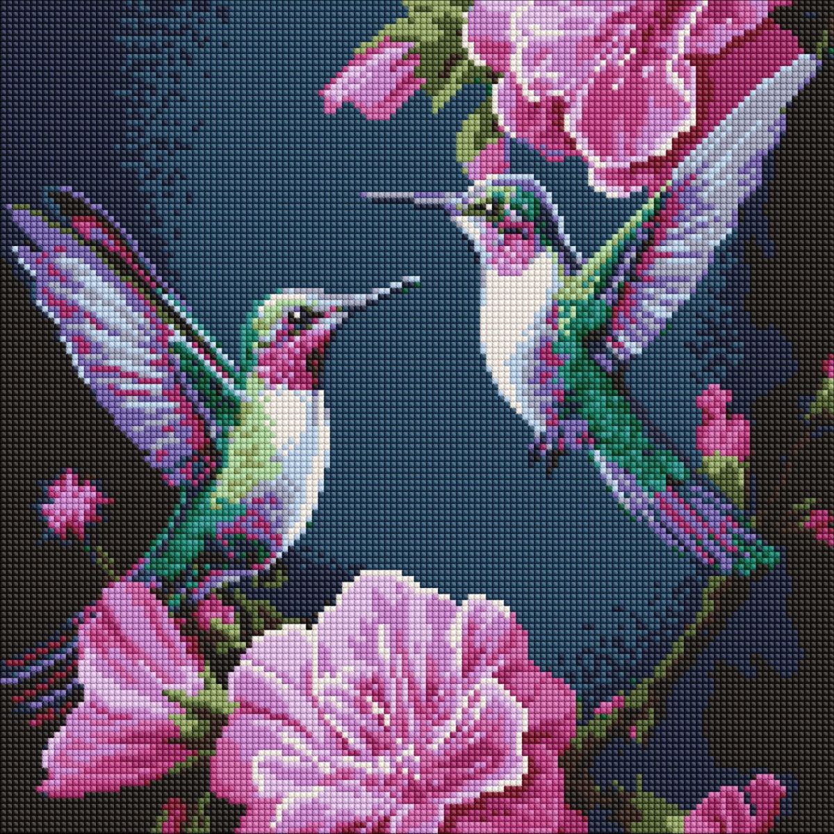 Алмазна мозаїка "Казкові птахи" 40х40см  фото 1