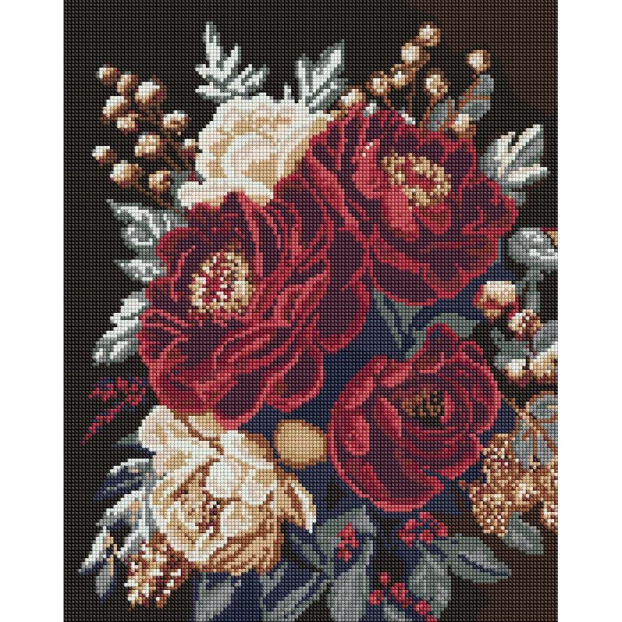 Алмазна мозаїка "Квітковий спокій" 40х50см  фото 1