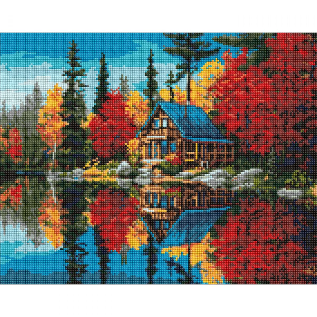 Алмазна мозаїка "Барви над водою" 40х50см  фото 1