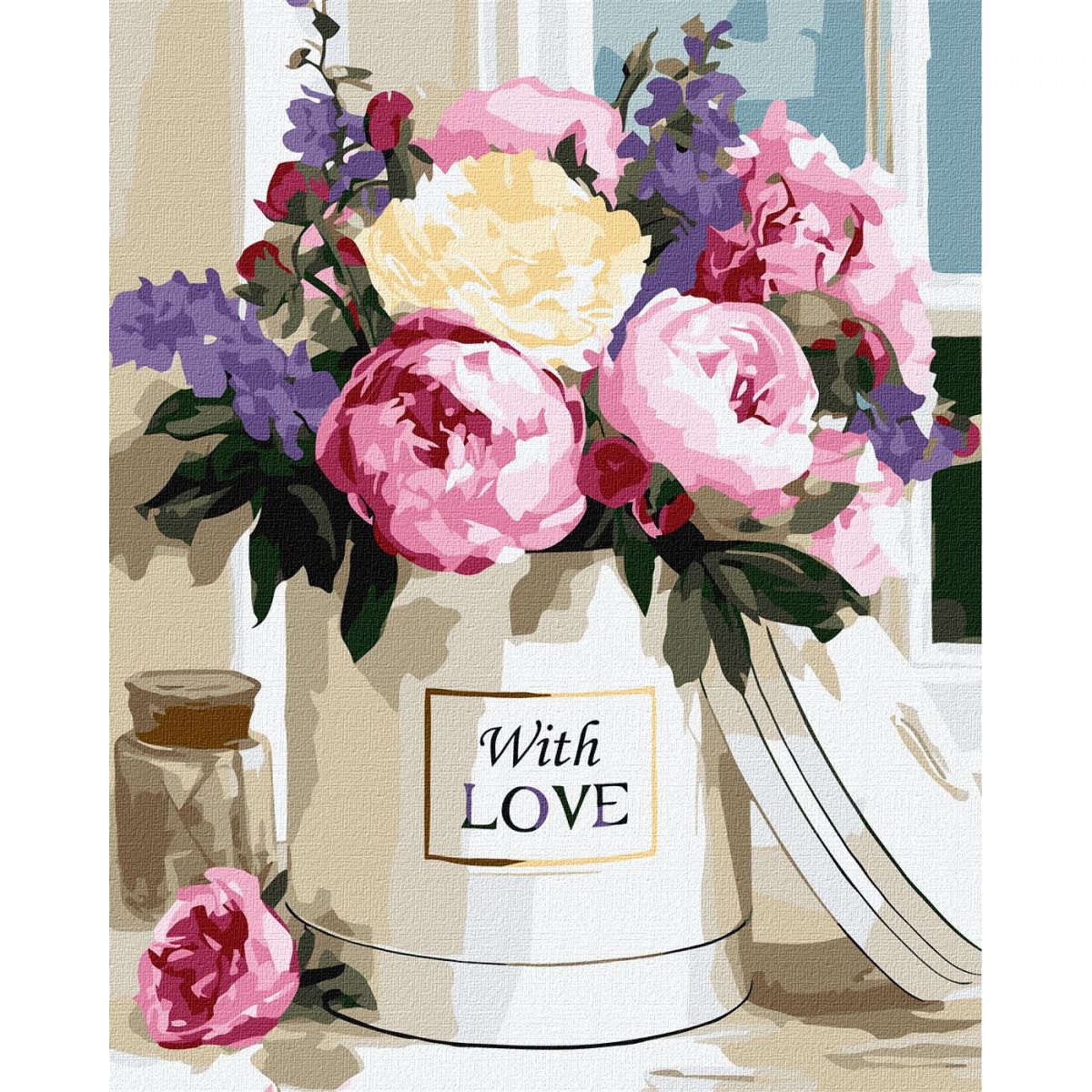 Картина по номерах "Теплі квіткові відтінки" 40х50см  фото 1