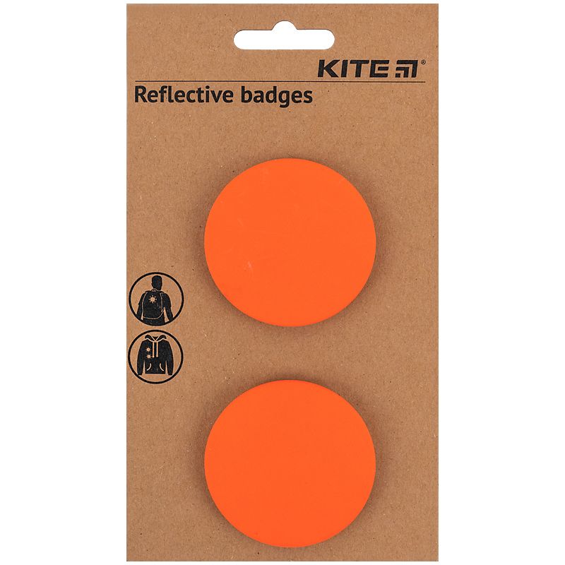 Набір значків світловідбиваючих, помаранчеві  фото 1
