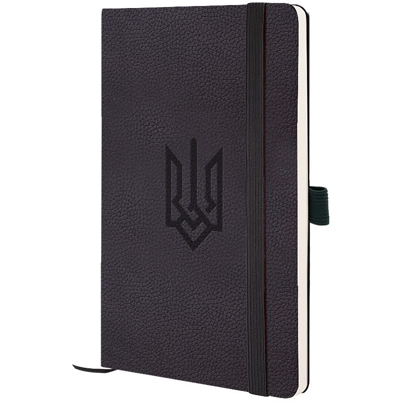 Книга записна Partner Soft Skin,125*195, 96арк, кліт, Герб  фото 1