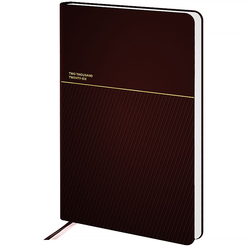 Щоденник 2026 Partner Traces, 145*210, коричневий  фото 1