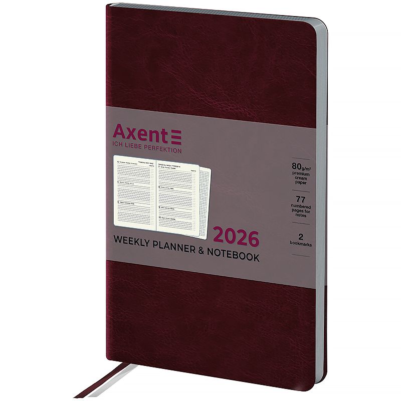 Щотижневик 2026 Partner City Soft, 125*195, коричневий  фото 1