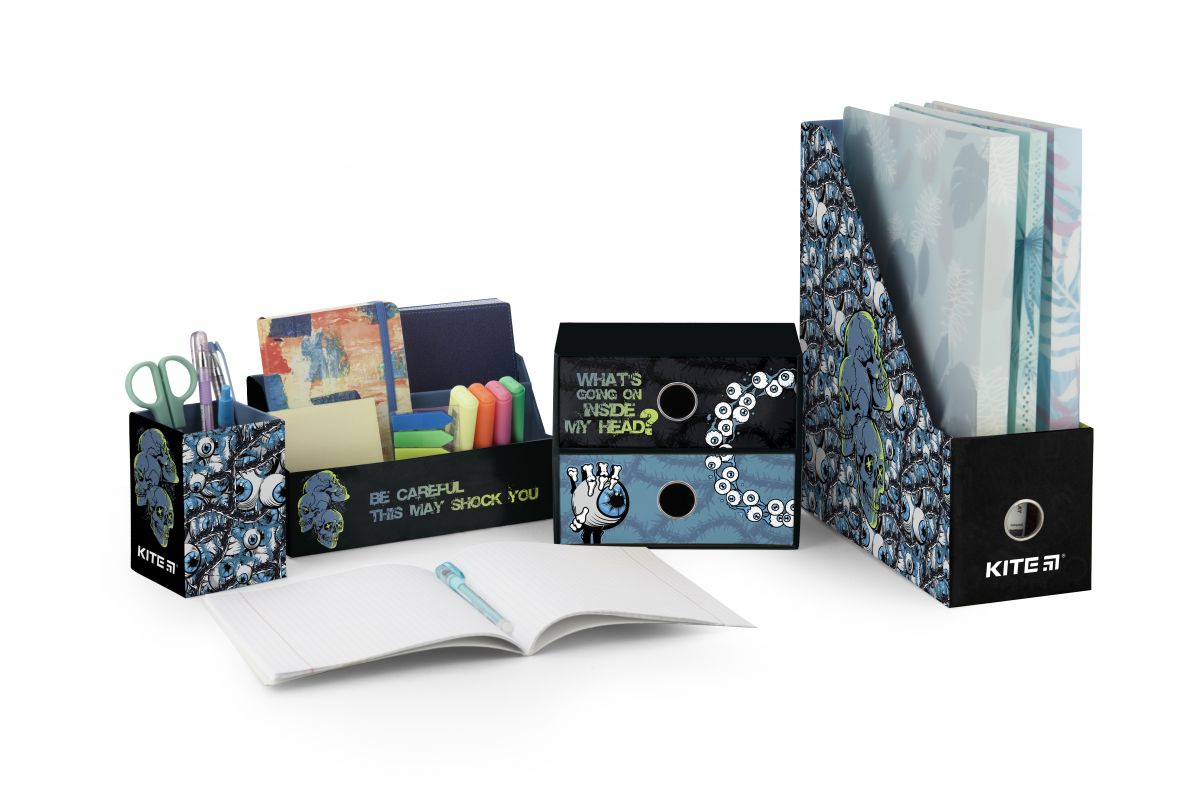 Органайзер настільний, 4 предмети, картон, Kite  фото 1
