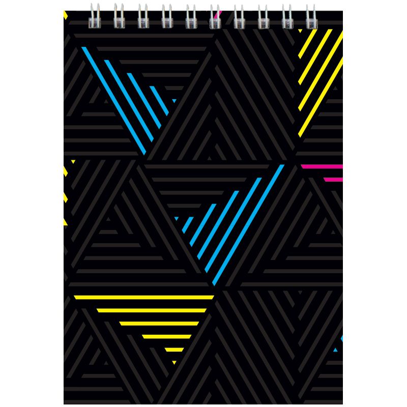 Блокнот на спiралi, А6, 48 арк. , кліт. , неон  фото 1