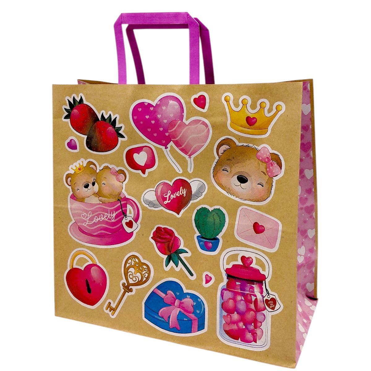 Пакет паперовий КРАФТ 32х15х30 см  фото 1