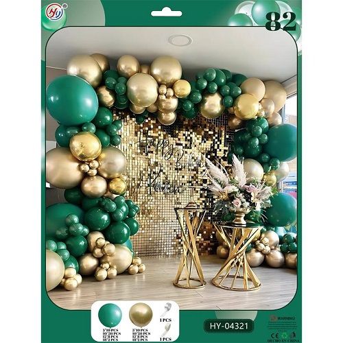 Набор воздушных шаров бронзово-розового-белогосеребрян. -голубого цветов  фото 1