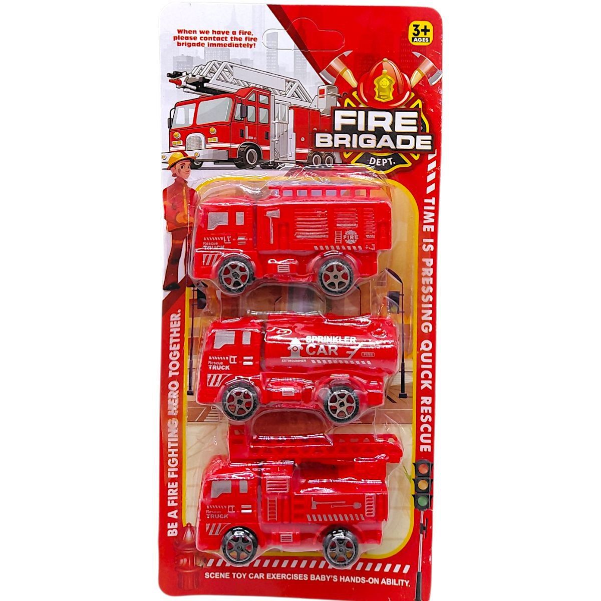 Набір пожежних машинок (9 см)  фото 1