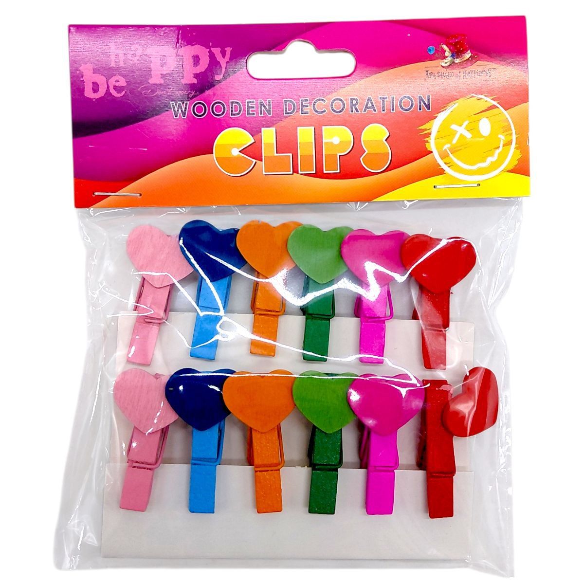 Деревʼяні декоративні затискачі, 12 шт  фото 1