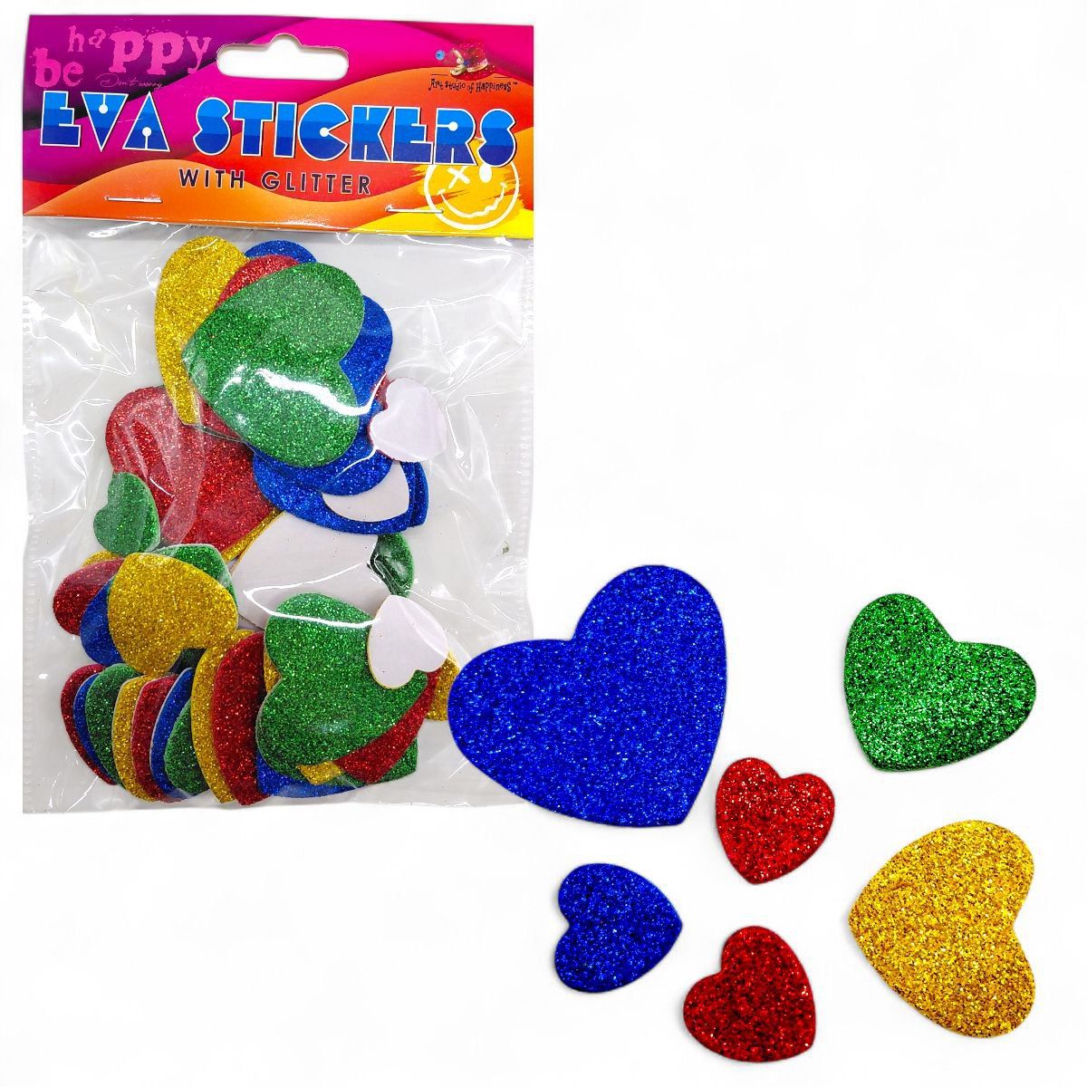 Декоративні клейкі форми з EVA, блискітки 48 шт  фото 1