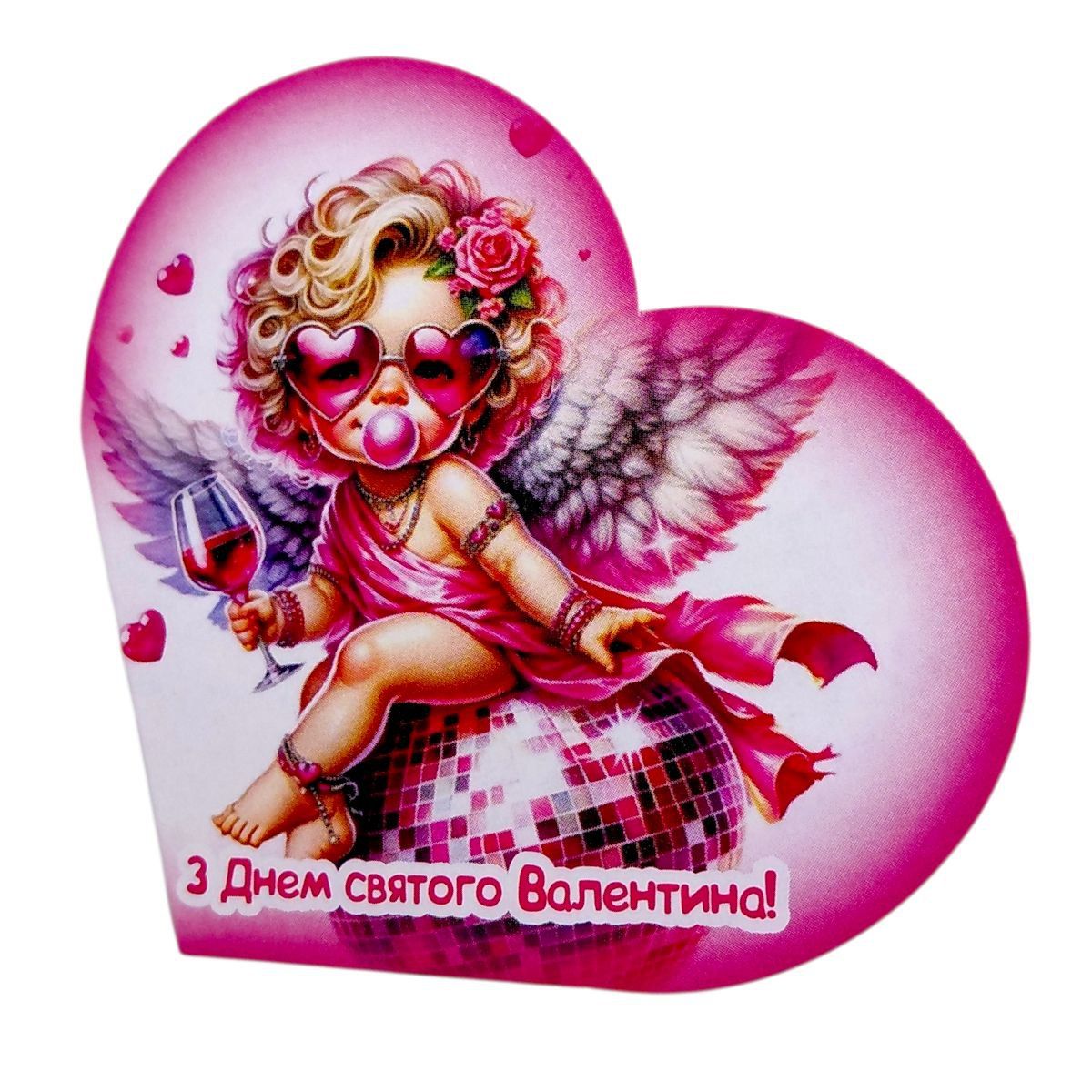 Открытка поздравительная "Валентинка" 13,1х7,1 см (10 штук)  фото 1