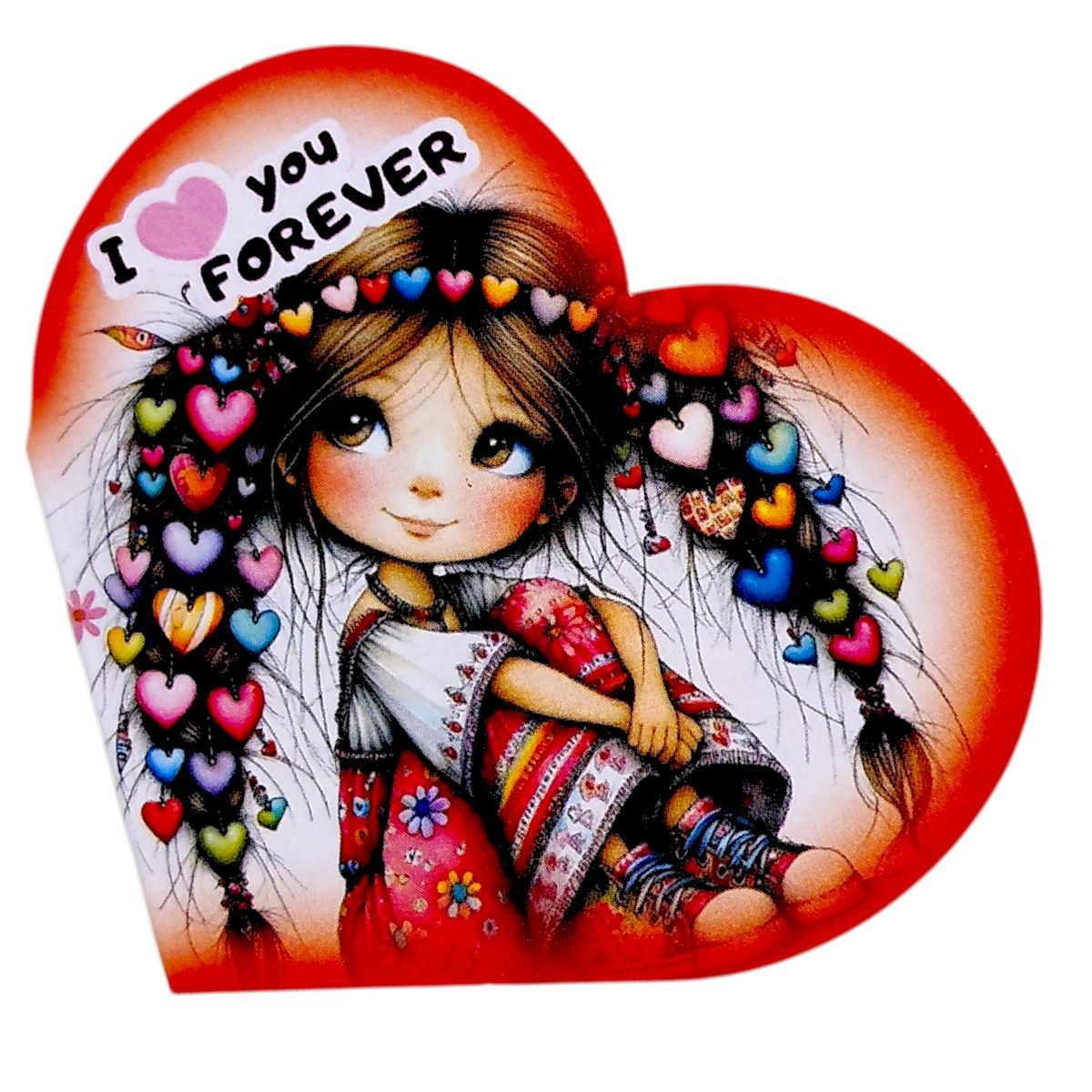 Листівка вітальна "Валентинка" 13,1х7,1 см (10 штук)  фото 1