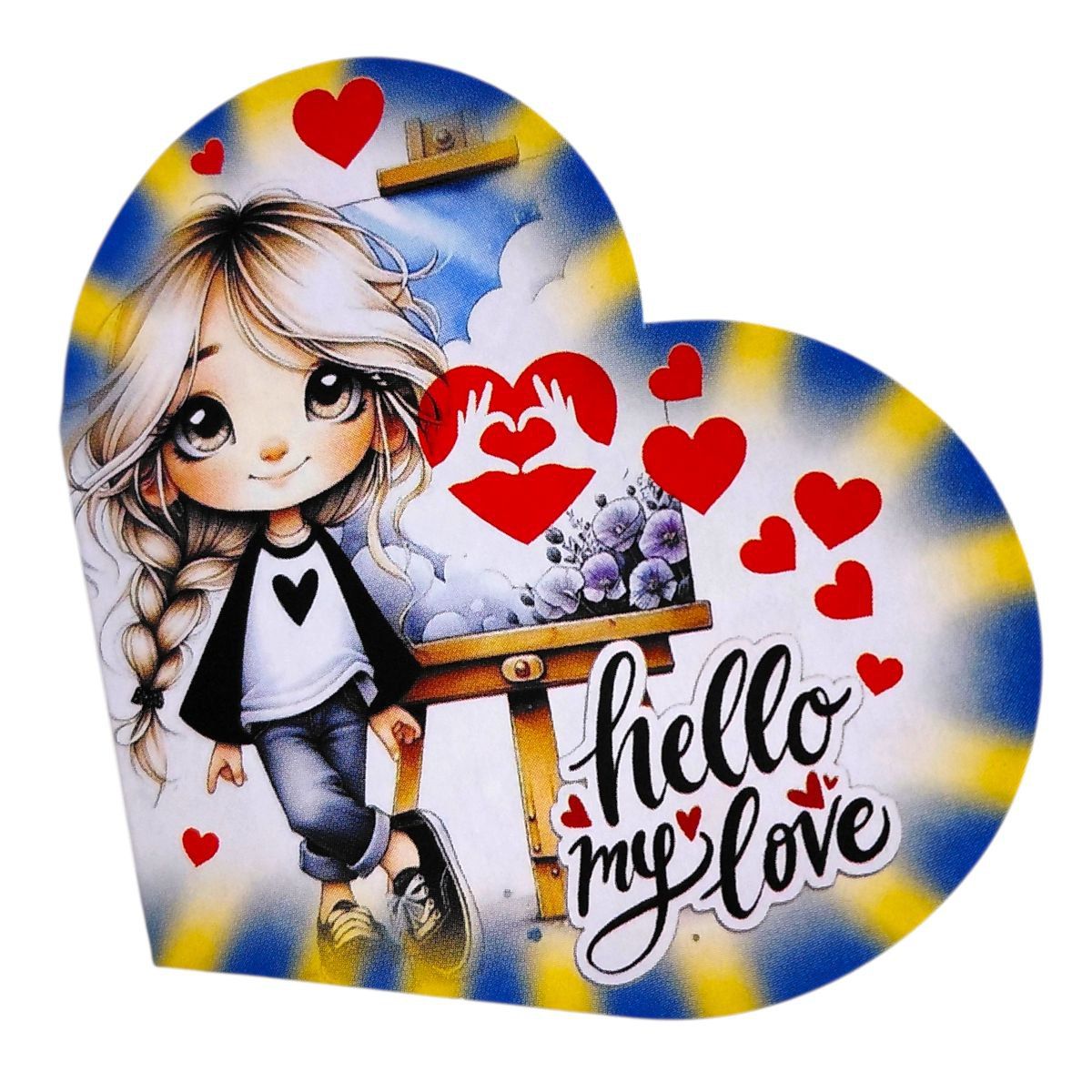 Листівка вітальна "Валентинка" 13,1х7,1 см (10 штук)  фото 1