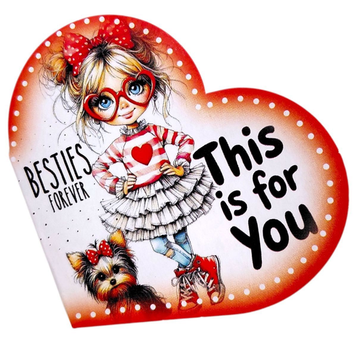 Листівка вітальна "Валентинка" 13,1х7,1 см (10 штук)  фото 1