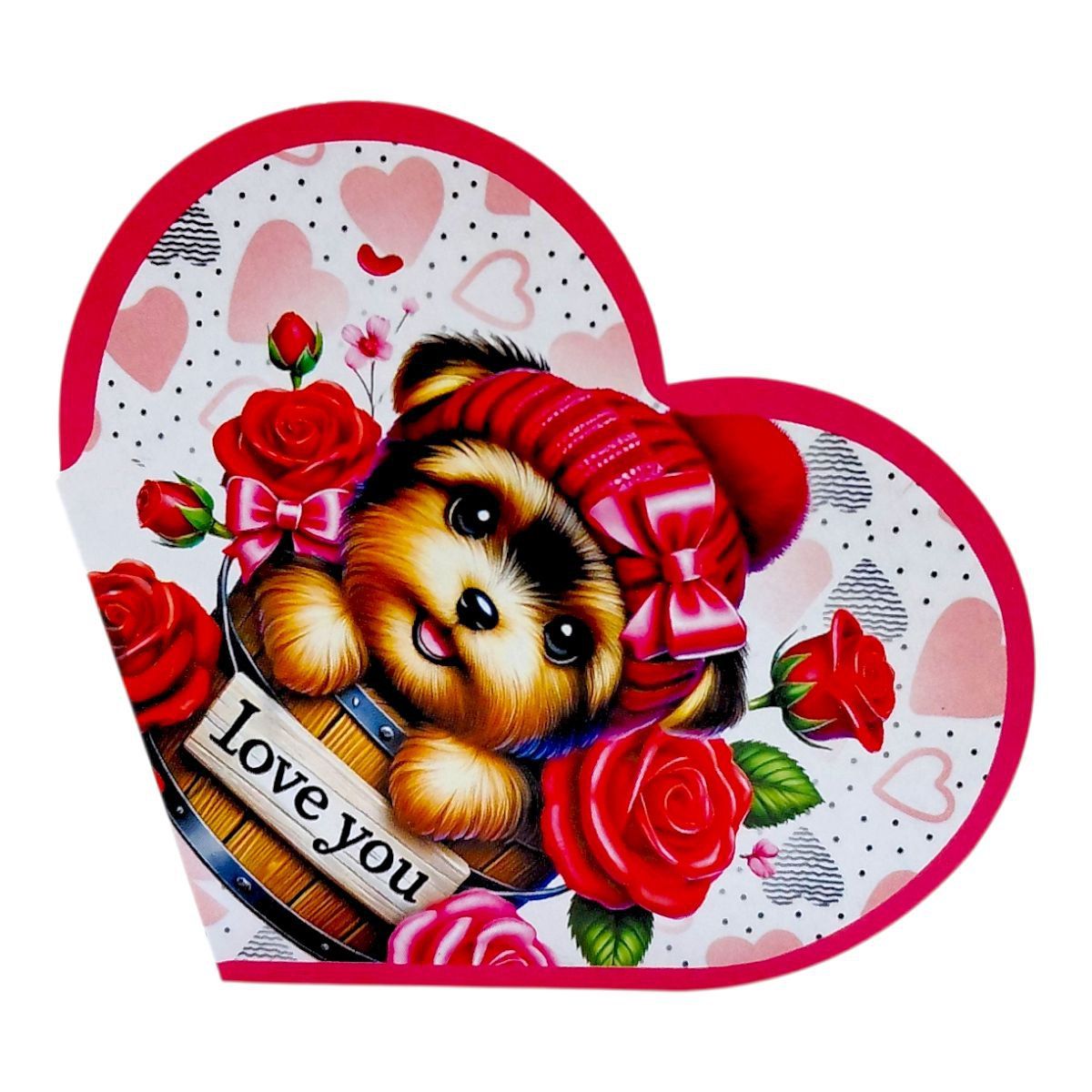 Листівка вітальна "Валентинка" 15,1х8,2 см  фото 1