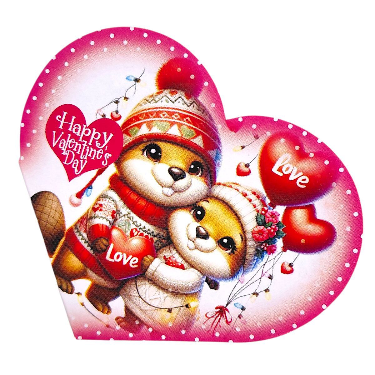 Листівка вітальна "Валентинка" 15,1х8,2 см  фото 1