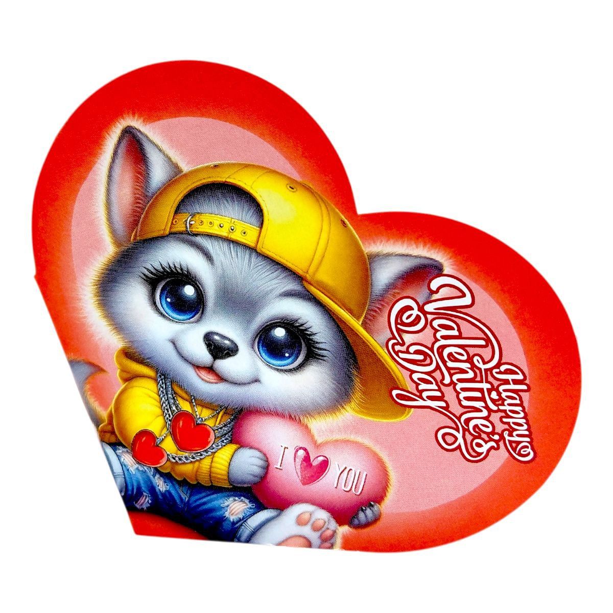 Листівка вітальна "Валентинка" 15,1х8,2 см  фото 1